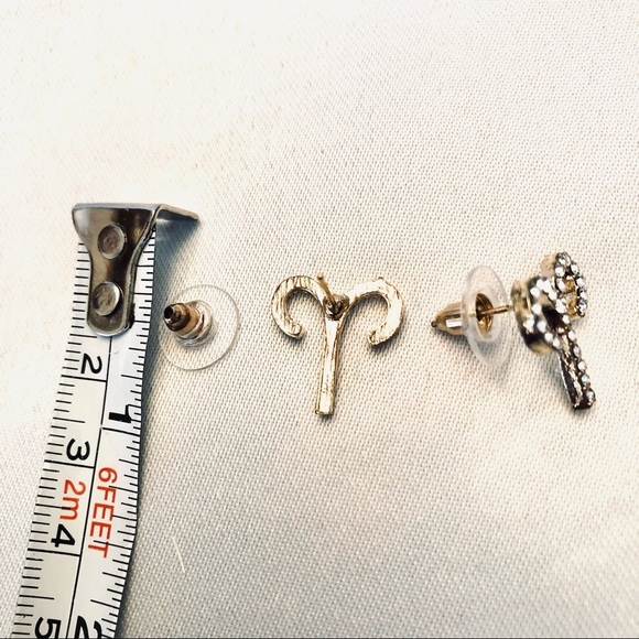 💜3/$30 Horoscope Aries The Ram Clear crystal earrings - Picture 6 of 7